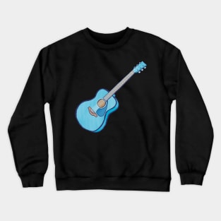 Blue acoustic guitar Crewneck Sweatshirt